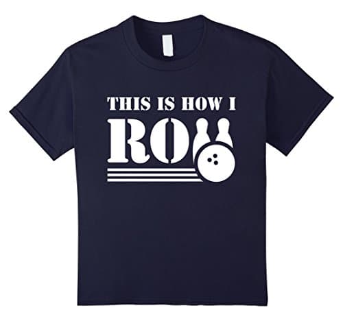 Kids This Is How I Roll Funny Bowling Shirt 8 Navy
