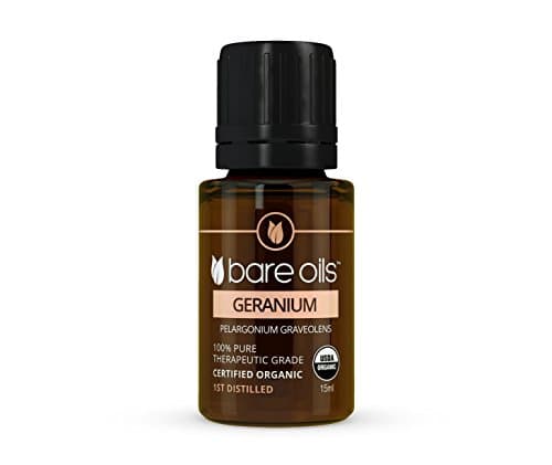 Geranium Essential Oil 15ml Bare Oils USDA Certified Organic