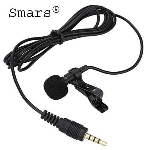 Smars 3.5mm Jack Clip Mic, Microphone for YouTube, Collar Mic for Voice Recording, Lapel Mic Mobile, Pc, Laptops…