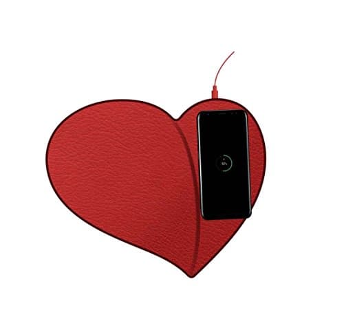 Fast Wireless Charger, Universal Qi Wireless Charger Pad(quick charging)for Iphone 8 &amp; Plus, Iphone X , Samsung Galaxy Note 5/8,Nexus 5/6/7 And All Qi-Enabled Devices (Red)