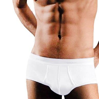 DKNY 2 Classic Hip Trunk White Large New 100% Cotton