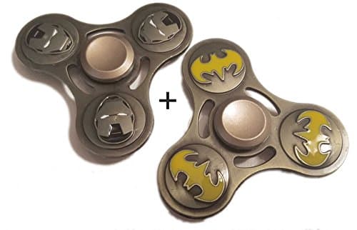 Set: Iron Man and Batman Inspired Metal Fidget Spinners Set SALE PRICED - Hand Spinner Toy For ADD, ADHD, Anxiety --Plus "10 Tips for the ADHD Survivor"