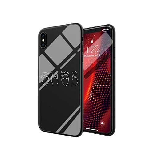for iPhone Xs Max Tempered Glass Phone Case A-124 Dolan Twins Ethan Dolan Grayson Dolan Soft Silicone TPU Cover
