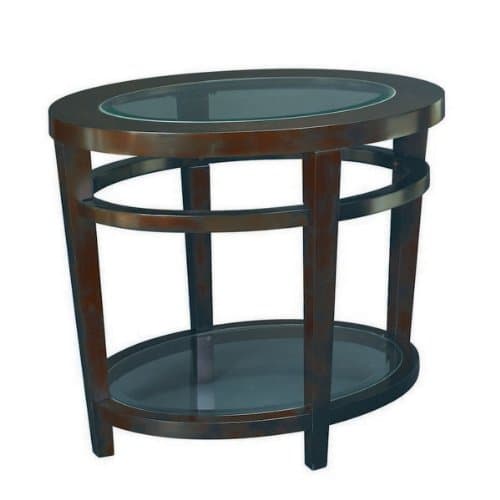 Hammary Urbana Oval End Table in Merlot