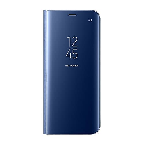 Case for Samsung Galaxy S9 Slim Removable Stand Protection S-View Mirror flip Cover (Royal Blue, Galaxy S9)