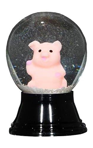 PR1157 Perzy Snowglobe-Mini Pig-1.5" H W x 1" D, Gray
