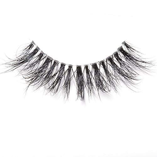 Arimika Handmade 3D Mink False Eyelashes -Reusable with Clear Invisible Flexible Band, Lightweight Fluffy Natural Looking,Cruelty Free