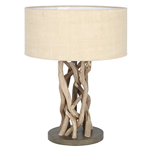 Driftwood & Natural Jute Table Lamp Complete