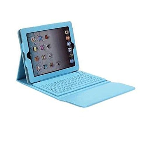Henxlco Wireless Bluetooth Keyboard w/ Stand PU Leather Case Cover For Apple iPad 4 3 2 (blue)