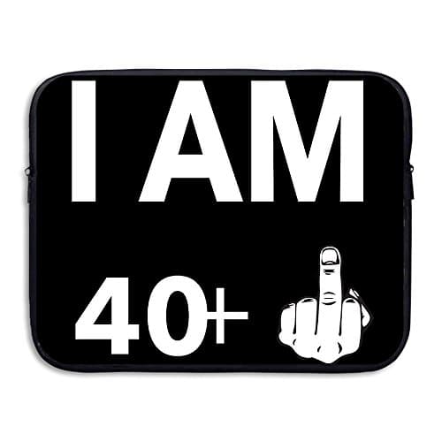 Laptop Sleeve Case Protective Bag I Am 40 Years Old 39 + Middle Finger Printed Ultrabook Briefcase Sleeve Bags Cover For Macbook Pro/Notebook/Acer/Asus/Lenovo Dell/Women/Men