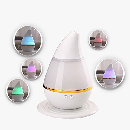 Cool Mist Humidifier, Mini Ultrasonic Premium Air Humidifying Unit 7 Color LED Lights with Ultra-quiet Funcationality Automatic Shut-off, for Home and Car USB Socket Aromatic Atomization Air Filter