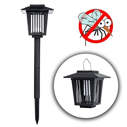 Solar Powered Bug Zapper Light, Kpest Solar Mosquito Killer Insect Killer Indoor Outdoor Fly Pest Trap Lamp Portable Garden Lawn Light For Residential, Commercial and Industrial Use