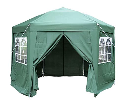 Airwave 3.5mtr Pop Up Gazebo HEXAGONAL Green Fully Waterproof with Six Sides and CarryBag
