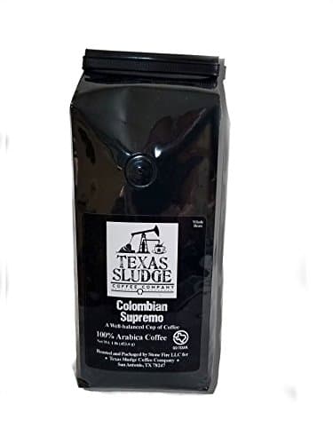 Texas Sludge Coffee - Columbian Supremo Single Origin Light Roast 100% Premium Arabica Beans - 1 Lb. (French Press Grind)