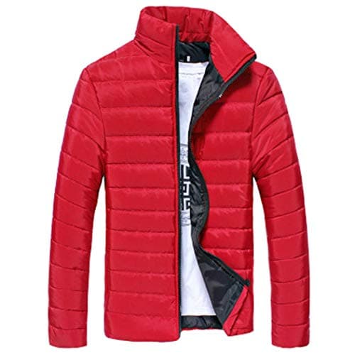 Muranba Clearance Men Stand Zipper Warm Winter Thick Coat Jacket