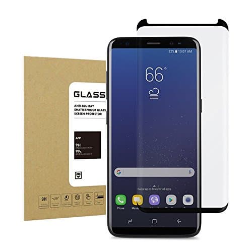Galaxy S8 Plus Tempered Glass Screen Protector,Onexix 9H Hardness[HD Clear] [Bubble Free] Anti-scratches Easy Installation Premium Screen Protector for Samsung Galaxy S8 Plus Black