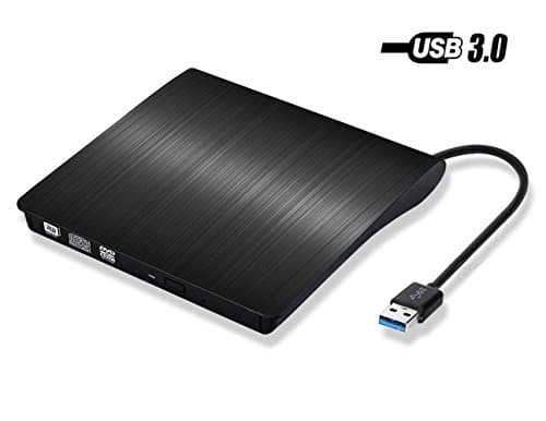 External CD Drive, Invin USB 3.0 Ultra Slim External DVD Drive, CD/DVD-RW Writer Burner High Speed Data Transfer for Laptop Notebook PC Desktops Support Windows/ Vista/7/8.1/10, Mac OSX and Linux OS 