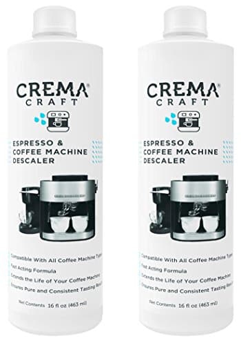 Descaling Solution (2 Pack) for Espresso and Coffee Machines, Keurig, Delonghi, Nespresso, Compatible with All Brands - 16 oz Descaler Provides 8 Uses