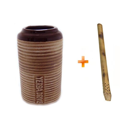 Car Mate cups drink holder + Bombilla Bamboo