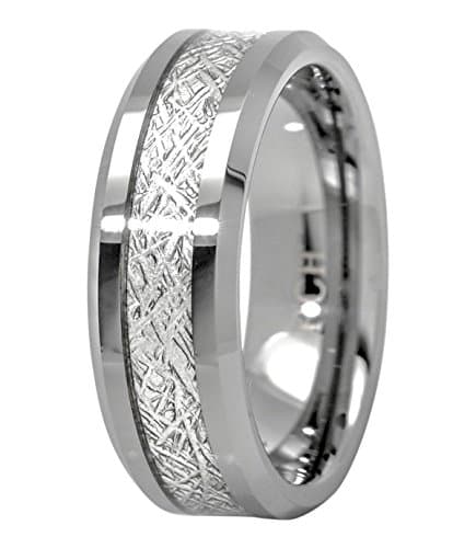 Meteorite Ring Tungsten Carbide 8mm Wedding Band/Gift