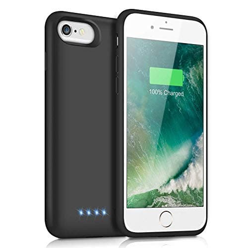 iPosible Battery Case for iPhone 6/6S/7/8, [6000mAh] Charging Case Extended Battery for iPhone 6/6S/7/8 Rechargeable Battery Power Bank Portable Charger Case [4.7 inch]【2019 Newest Version】