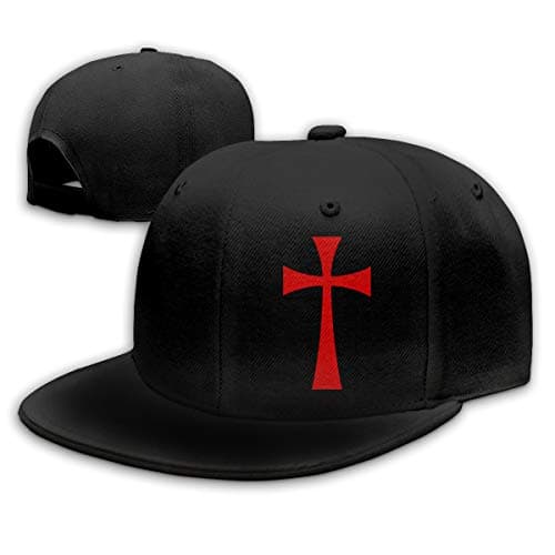 QNCCY Cross Knight Templar Classic Plain Baseball Cap Unisex Cap Adjustable Hat Black
