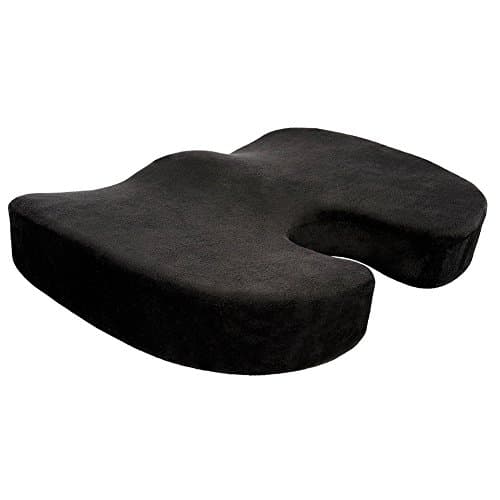 Sunko Comfort Foam Coccyx Cushion for Back Pain Relief and Sciatica in Office Chair and Car Seat