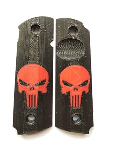 Punisher 1911 Grips in Red on Black