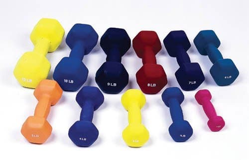Dumbell Weight Color Neoprene Coated 3 lbs