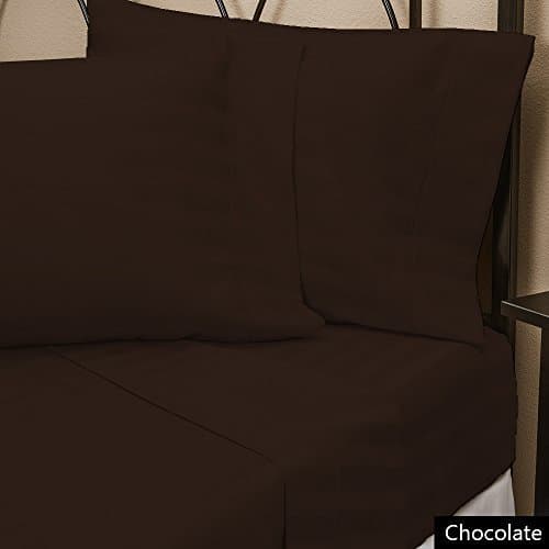 Both Pattern Solid/Stripe 1-Piece- Fitted- Sheet with 21-25 inches Extra Fit Deep Pocket Hotel Finish Adjustable Room 1000 Thread Count 100% Egyptian Cotton (King , Stripe Chocolate).