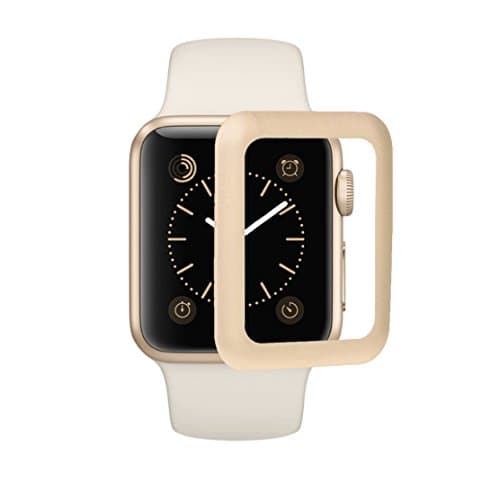 Apple Watch Series 2 Screen Protector, TitanFan [Defender Series] Full Coverage Tempered Glass for 42mm Apple Watch Series 2/Series 1/Edition - 42mm Gold