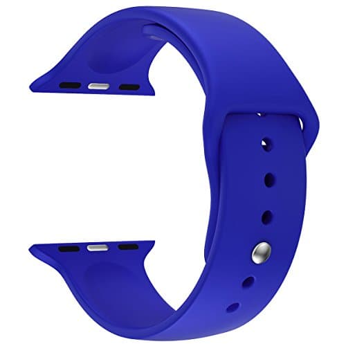 Valuebuybuy Sport Style Soft Silicone Replacement Strap bands for Apple Wrist Watch, 38mm S/M - Royal Blue