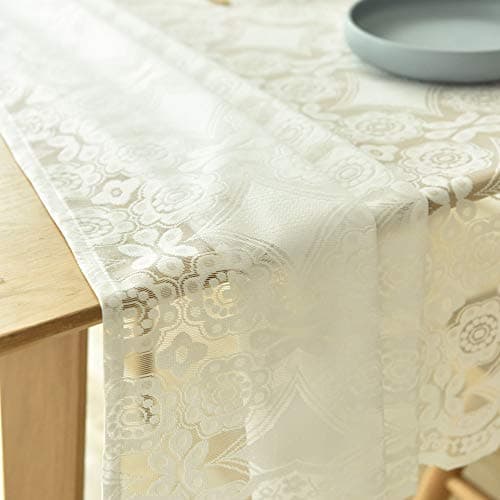 Molaxhome Warp Knitted Lace Table Cloth Square Tablecloth for Home Kitchen Dining Entertaining Tabletop Serveware Coffee