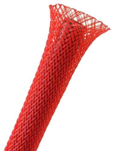 TechFlex PET 0.5 inch sleeving 25ft Red by CarNetix