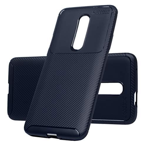 Badalink Phone Case Compatible with Oneplus 7Pro, Minimalist Design Flexible TPU Silicon Phone Case Sutible for Oneplus 7Pro, Simple Business Style Phone Protective Cover - Blue