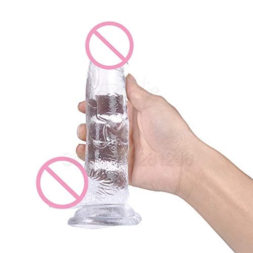 Strap On R-ealistic Big Pants Strapon Suction Cup Panties for Woman Lesbian Couples Adult Game Sex Toy Sex Products,Transparent