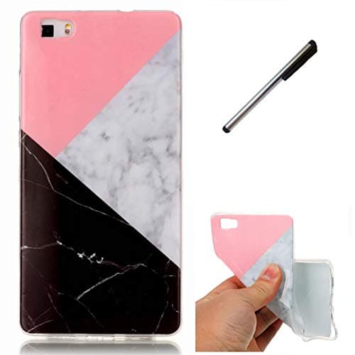 Huawei P8 lite marble case.DECHYI marble series case. Ultra - thin high - transparent soft silicone TPU cover – three colorss