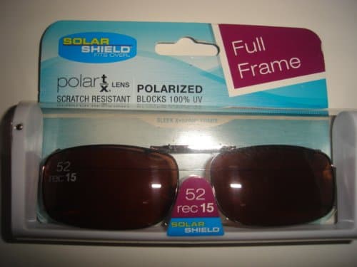 Solar Shield 52 R 15 Polarized Driving lens full frame Clip on Sunglasses