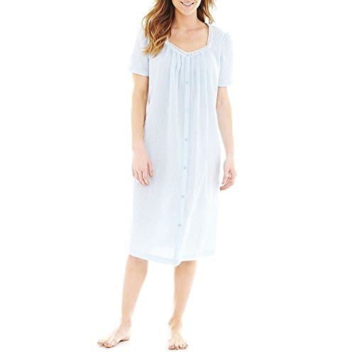 Adonna Seersucker Robe Blue Tint Size XL