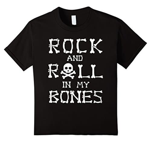 Kids Rock And Roll In My Bones TShirt 10 Black