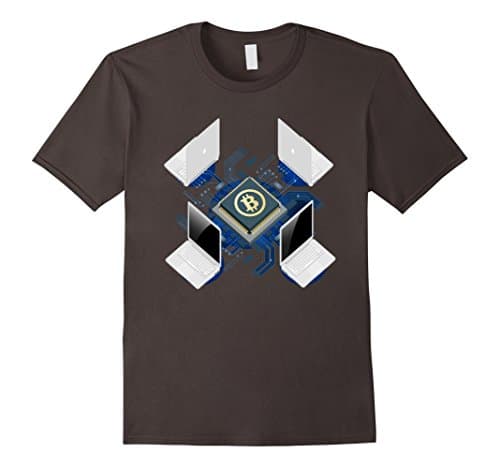 Men's Bitcoin T-Shirt Large Asphalt