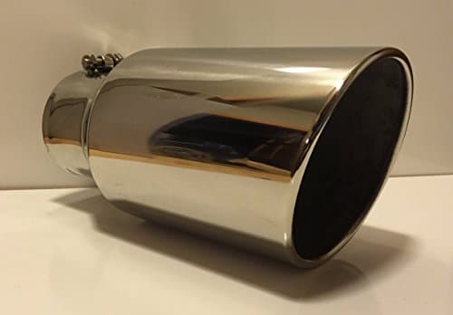 POLISHED STAINLESS STEEL 5" X 6" X 12" ROLLED ANGLE DIESEL EXHAUST TIP