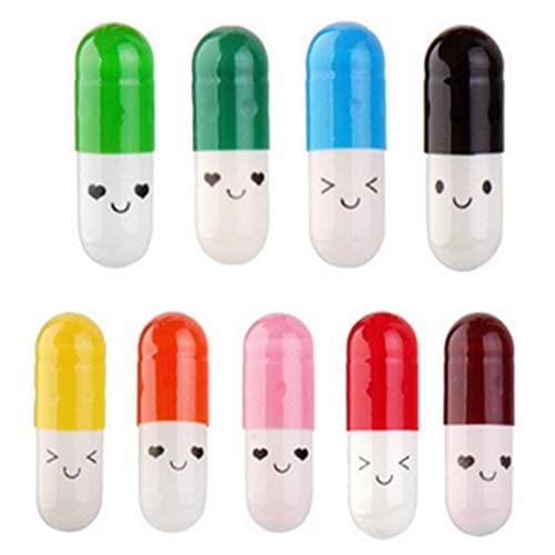 Capsule Letter Bottle Mini Retractable Bottle Capsule Letter Cute Love Friendship Color Pill 50Pcs