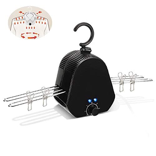 CLDGF Portable Dryer, Electric Drying Rack, Foldable 110V-220V Home Dormitory Travel, Shoe Dryer (Black, White),Black