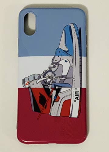 iPhone Shoe Case, Chicago/EU/UNC Off White 1s Slim Shock Absorbing Protective Sneaker Fashion Case (iPhone 7/8)