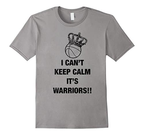 Mens I Can't Keep calm it's Warriors Shirt Large Slate