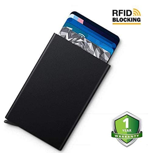 Credit Card Holder Case Minimalist Slim Aluminum Holder RFID Blocking Front Pocket Wallet Perfect Card Organizer