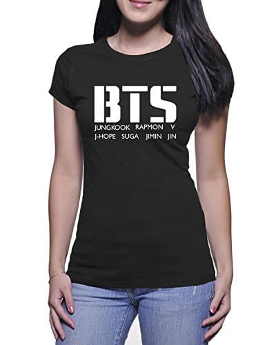 Bts Member Women T Shirt Black