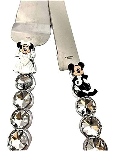 Mickey and Minnie Mouse Wedding Cake Knife and Server Set