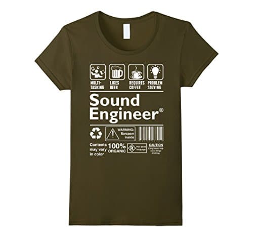 Sound Engineer TShirt - Female XL - Olive